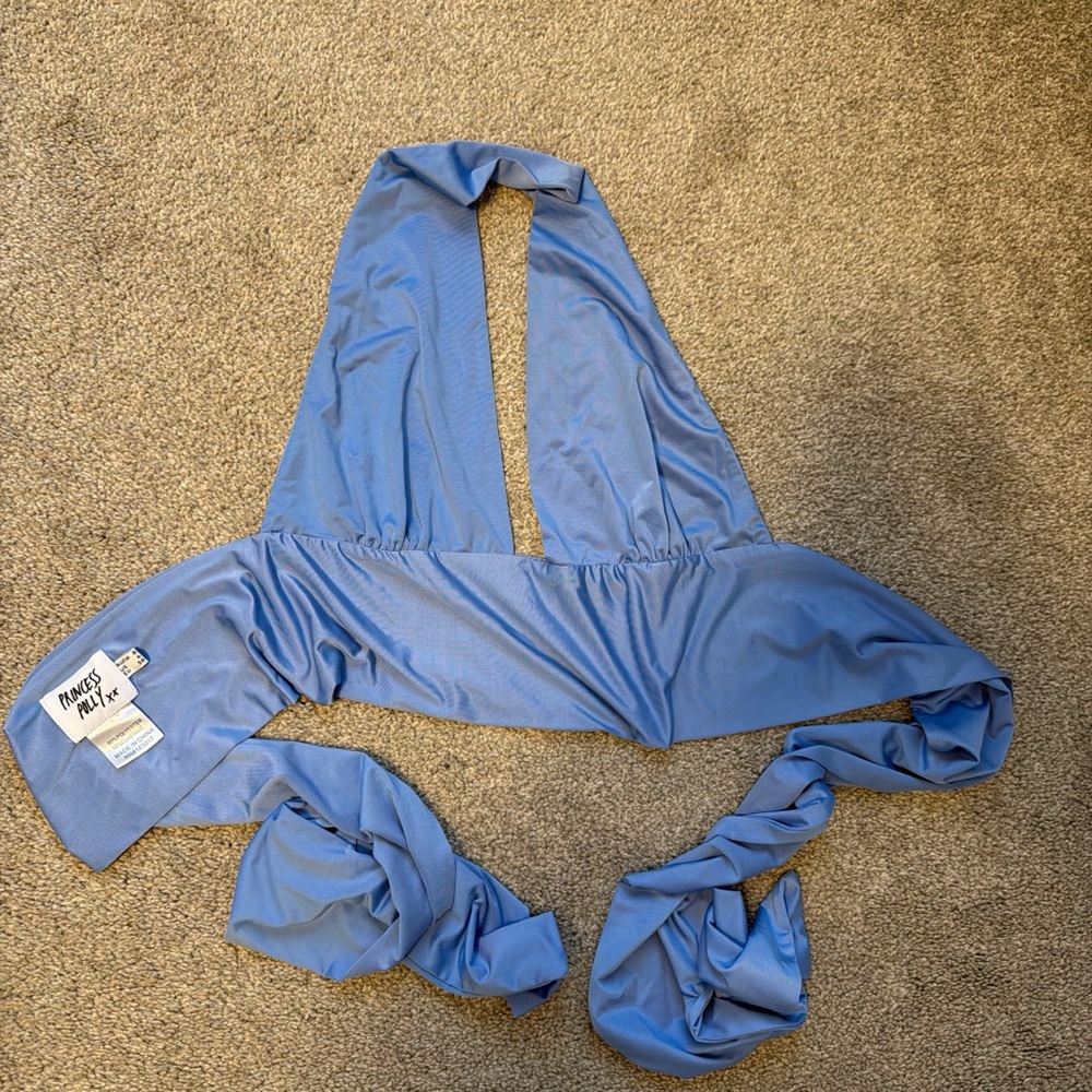Princess Polly Blue Crop Top